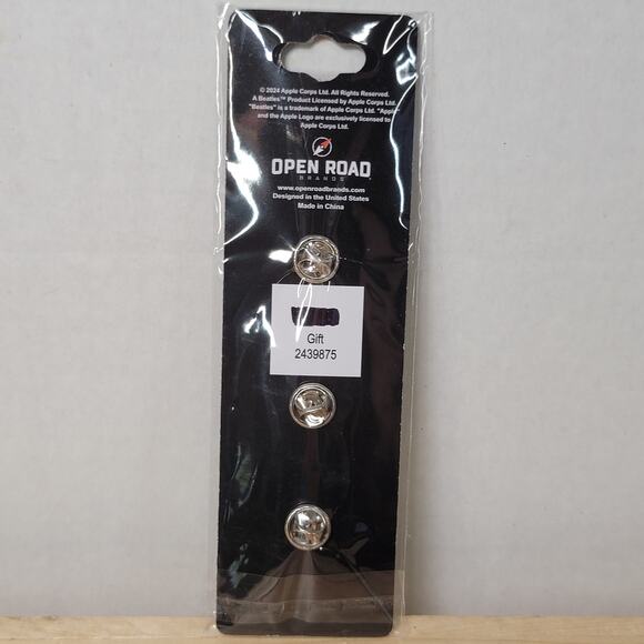 Set of 3 THE BEATLES Enamel Pins NEW / SEALED - Picture 3 of 4